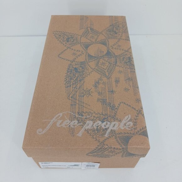 Free People Shearling Parisa Point Flats Size 7 Black New In Box - Picture 11 of 13